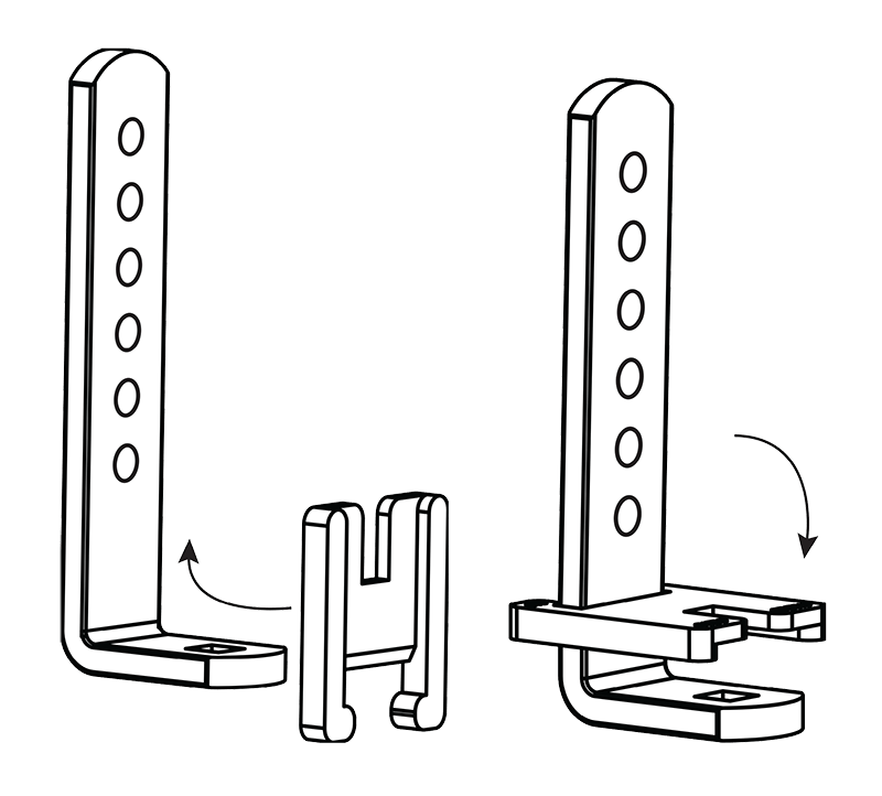 diagram of sway bracket for install guide